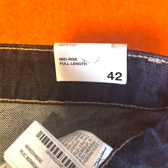 Zara dark wash mid-rise wide leg full length jeans NWT - Picture 6 of 10